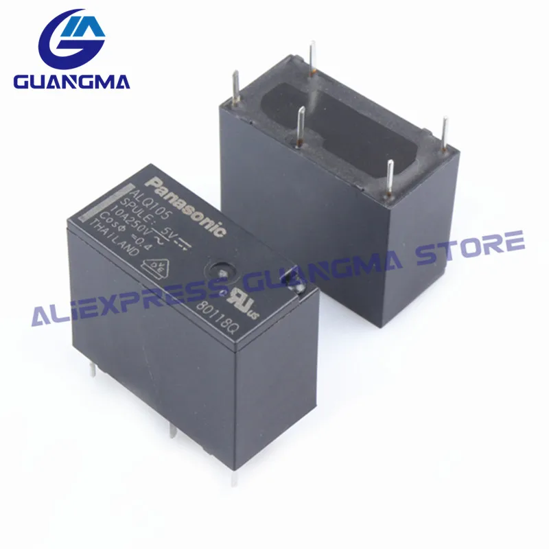 10pcs 100% Orignal new ALQ Poewr relays 5V 12V 24VDC 10A ALQ105 ALQ112 ALQ124 5Pin ALQ305 ALQ312 ALQ324 4Pin