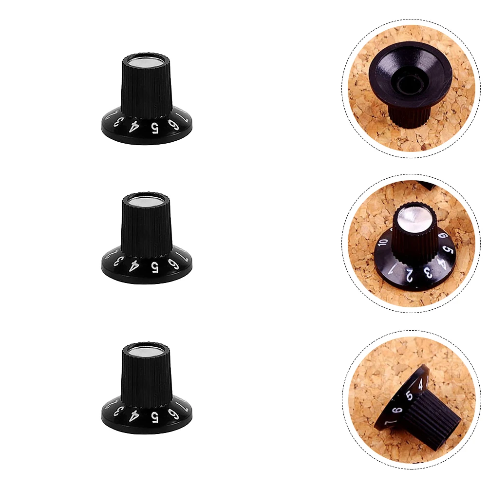 

3Pcs High Foot Knobs Plastic Guitar Accessories Durable Wear Resistant Special Cool Music Lovers Gift Plastic Control Knobs