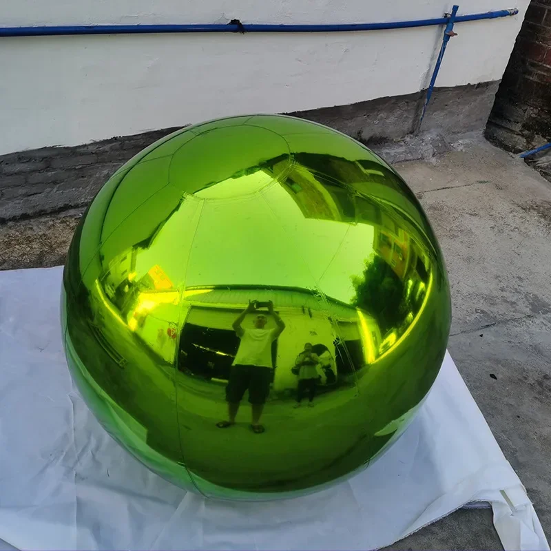 

Green Inflatable Mirror Ball Hanging&standing inflatable Reflective Mirror Balloon full PVC For Wedding Event Decor