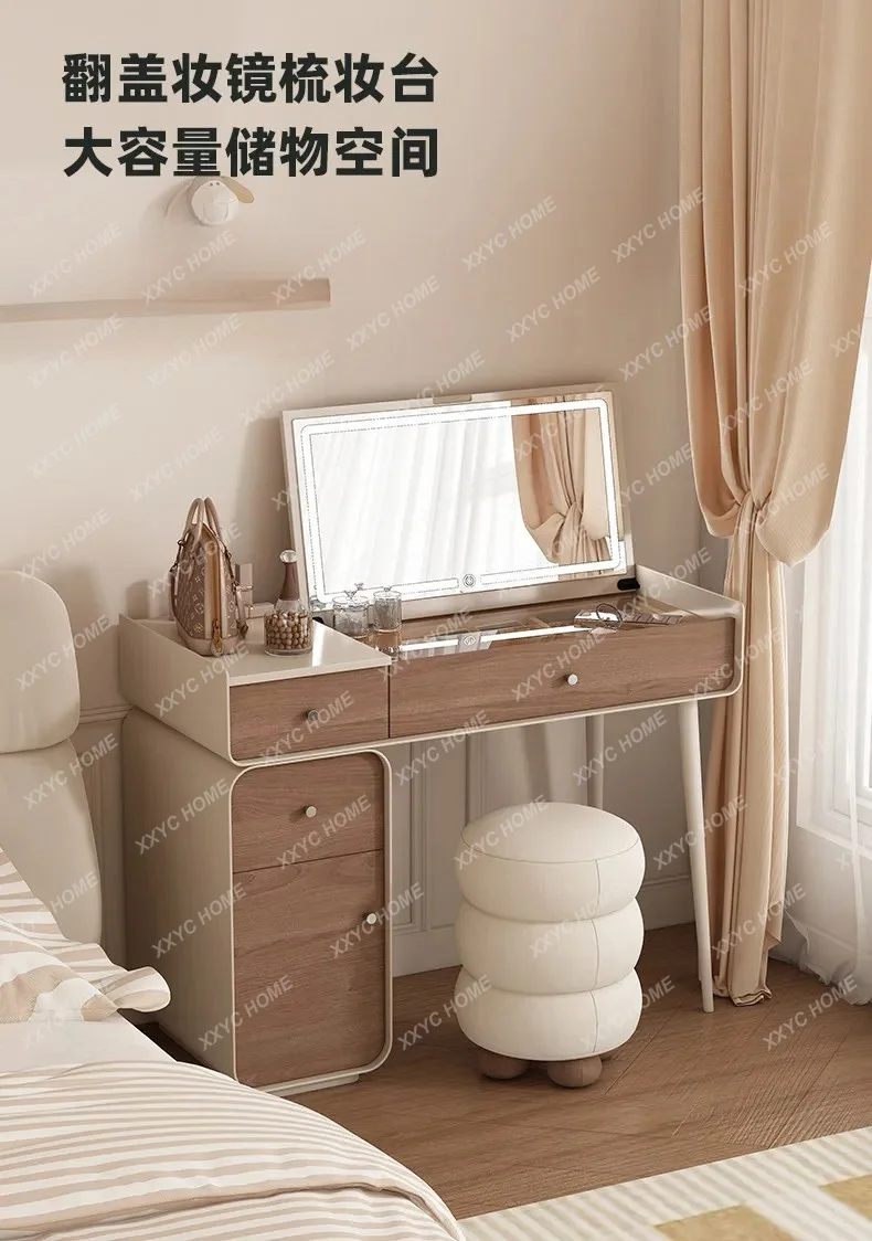 Drawer Storage Vanity Table Aesthetic Square Luxury Salon Dressing Table Modern Space Saving Mesa De Maquillaje Home Furniture