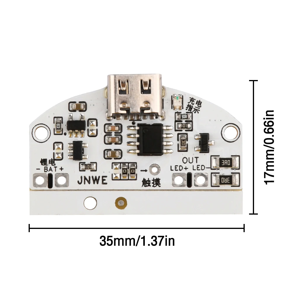 Circuit imprimé USB de lampe de table Type-C, développement à trois vitesses, gradation continue, LED tactile, petit module de commande de lampe de nuit, 1PC