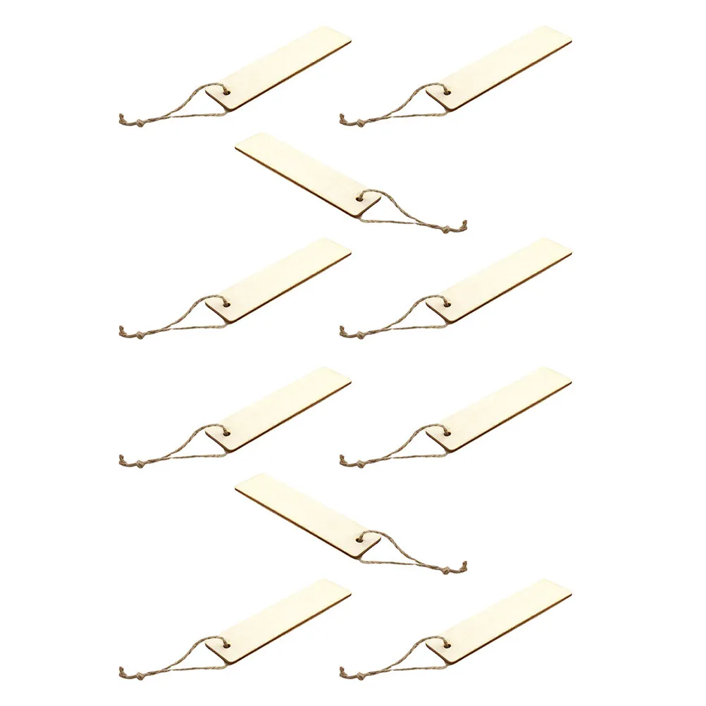 20Pcs Wooden Bookmarks Blank DIY Delicate Rectangle Bookmarks Easy to Customize Ideal for Crafting Gifts Art Supplies