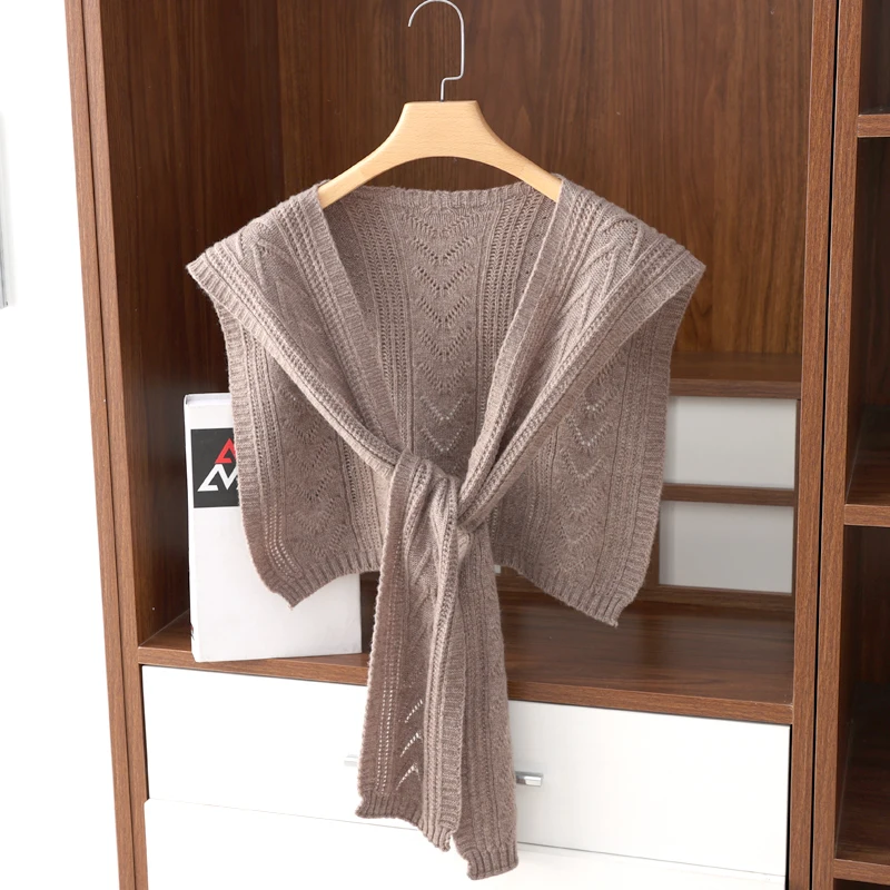 ผ้าคลุมแคชเมียร์แท้ 100% สำหรับผู้หญิง รุ่นใหม่สุดหรู ปี 2025 |   ลูกไม้โครเชต์ |   สีพื้น |   4 เฉดสีที่ประณีต