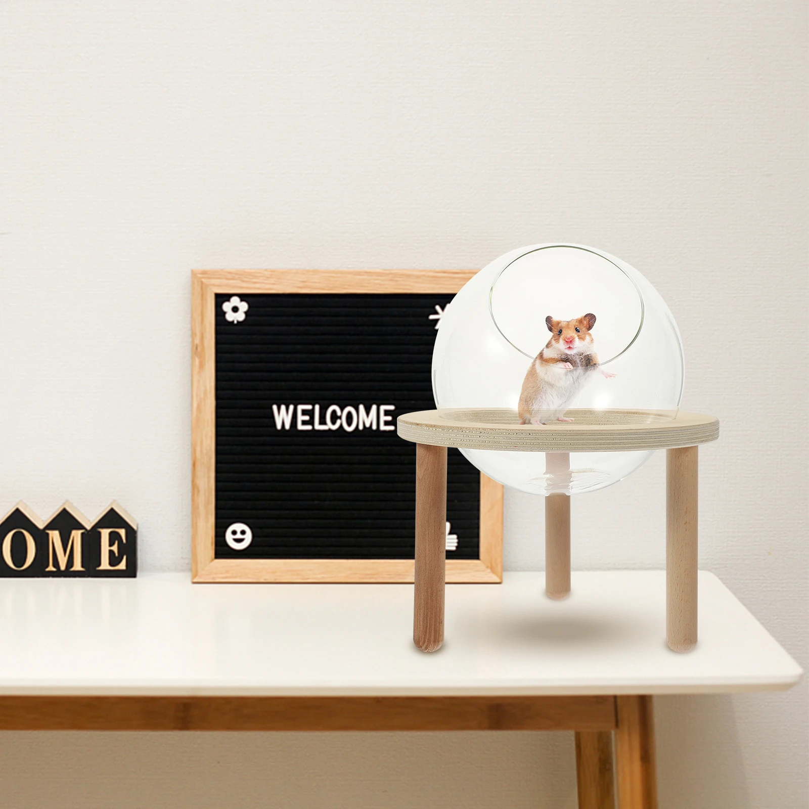 

Hamster Sand Bath Transparent Wear-Resistant Container For Small Pets Cute Design Practical Cage Accessory Pet Supplies