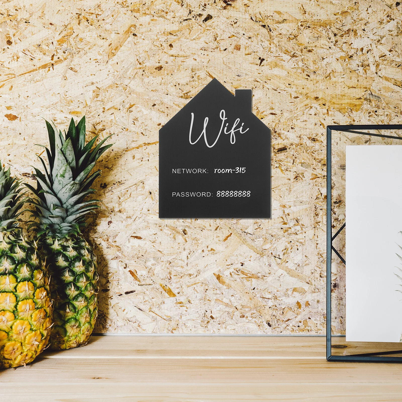 

Acrylic WiFi Password Display Sign Minimalist Stylish Durable Easy-Clean Wireless Network Sign for Hotel Home Office