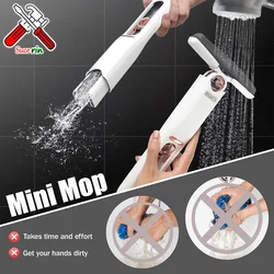 2-24Pcs Mini Mop Powerful Squeeze Mini Mop Folding with Self-squeezing Floor Kitchen Toilet Washing Desk Window Car Clean Tools