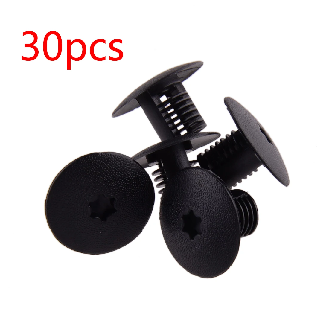 30pcs/Set 6503339 Cowl Top Stud Retainer Clip Fastener Nylon Black Fit for Chrysler Dodge Ram