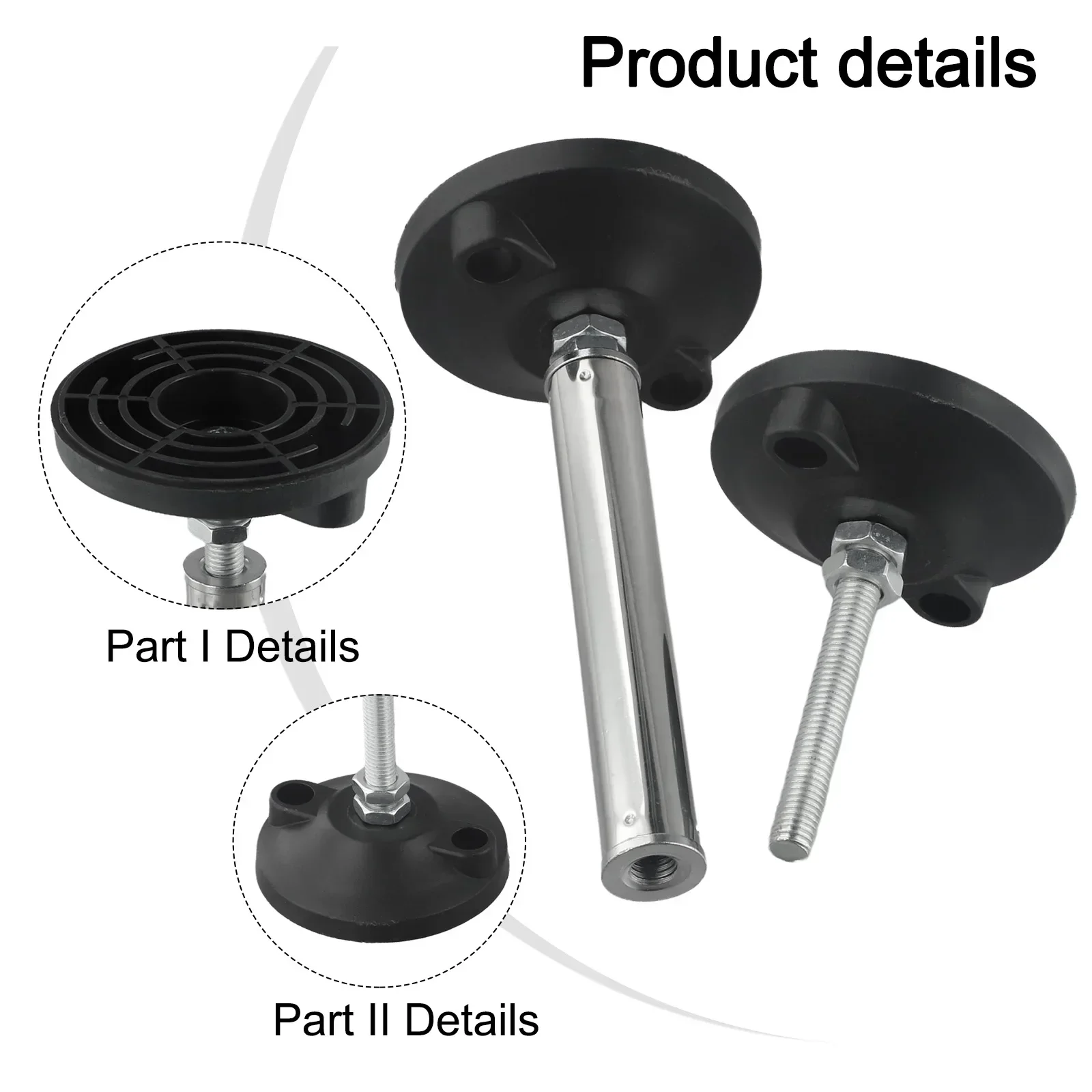 

Опорная ножка шкафа, кронштейн из нержавеющей стали, 23–37 см, стержень шкафа для ванной комнаты, грузоподъемность 300 кг, черный, серый цвет