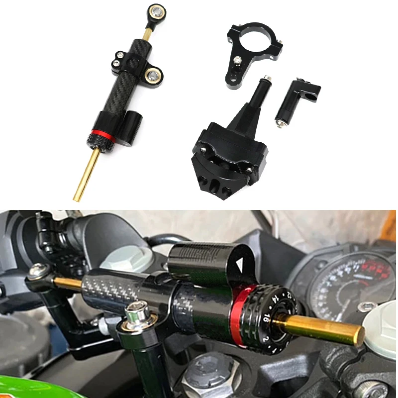 Motorcycle For Kawasaki Ninja 500 2024 Ninja 400 2018-2024 Stabilize Steering Damper Mounting Bracket Kit