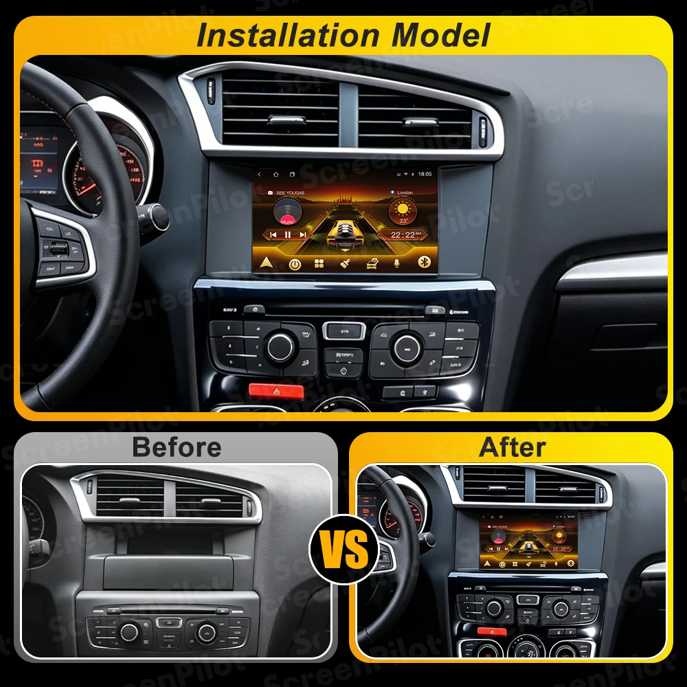 Android 16 For Citroen C4 C4L DS4 2011 2012-2016 Car Radio GPS lounge Player Multimedia WiFi Android Screen 5G Head Unit Carplay