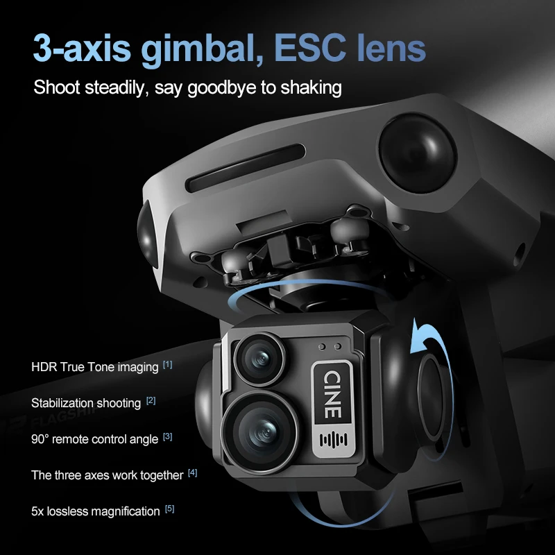 8K Brushless Drone Three-Axis Anti-Shake GPS Return With Touch Screen FPV Dron 5KM 360° Obstacle Avoidance Professional Drones