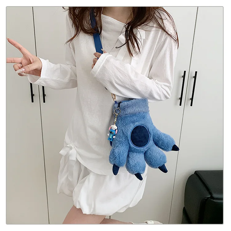 ステッチぬいぐるみバックパックかわいいショルダークロスボディバッグ保存袋かわいいキーホルダー装飾漫画ペンダントアニメアクセサリーギフト