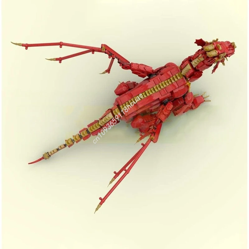 ตัวต่อ MOC ปราสาทมังกรแดง 1733 ชิ้น ของเล่น STEM สำหรับเด็ก วัยรุ่น ของขวัญคริสต์มาส ของเล่นประกอบ