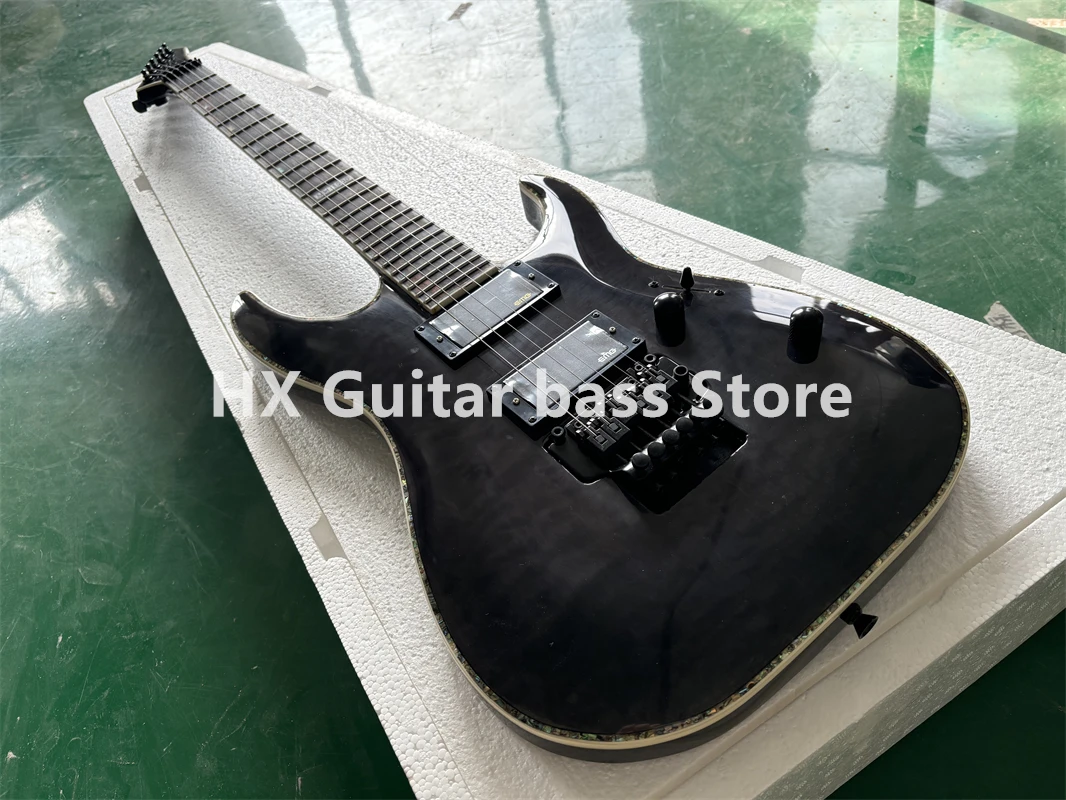 6 Strings Electric Guitar Rosewood Fretboard Black Hardwares Floyd Rose Bridge Customizable