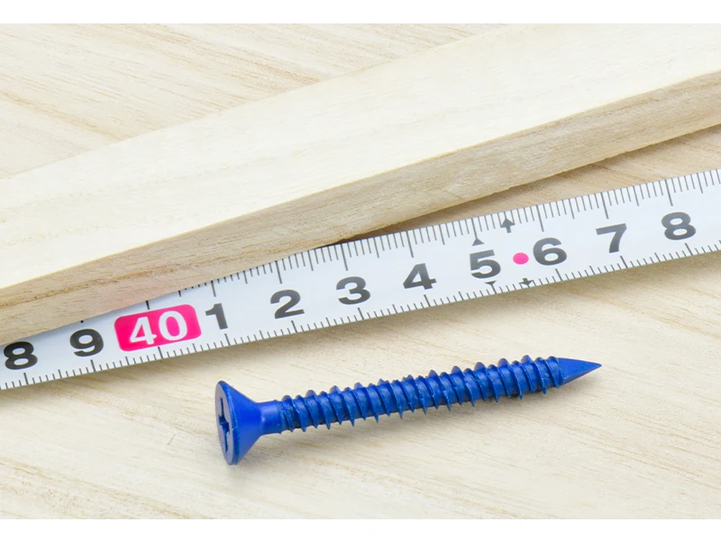 3/16" oder 1/4" Betonschraubanker, blaue Flachkopfschrauben für Mauerwerk, Ziegelblock, Zementstucks (verpackt mit Bohrer) – Detail 3