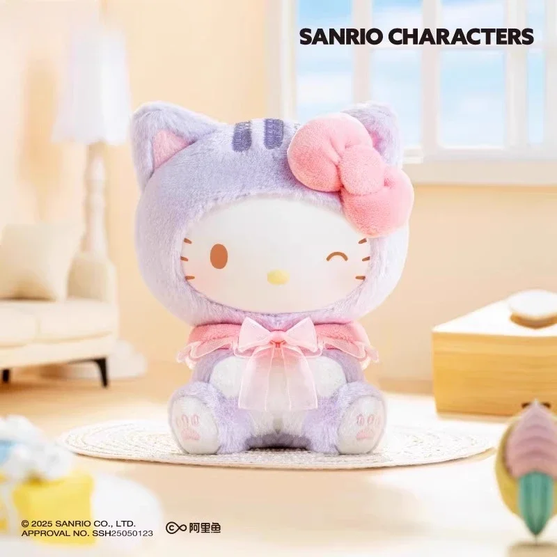Sanrio Familie necken Kätzchen Serie Plüsch Anhänger Blind Box süße Ornamente, Kulomi, Cinnamoroll, Pochacco, Melodie