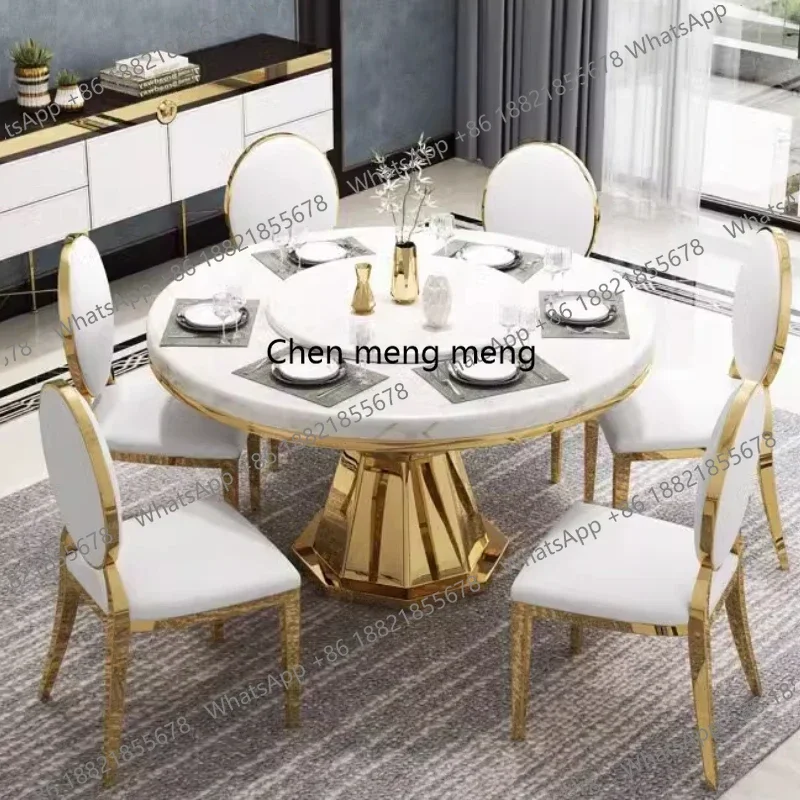 

Marble Modern Luxury Dining Tables Design Gold Italian Kitchen Round Dining Table Living Room Mesa De Comedor Home Furniture