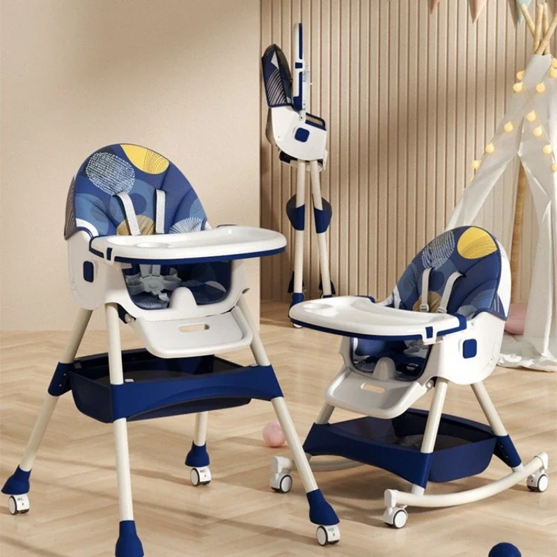 

Baby Dining Chair Upgraded Foot Pedal Children's Dining Chair Can Sit or Lie Down Convenient Dining Table Chair for Baby Eating