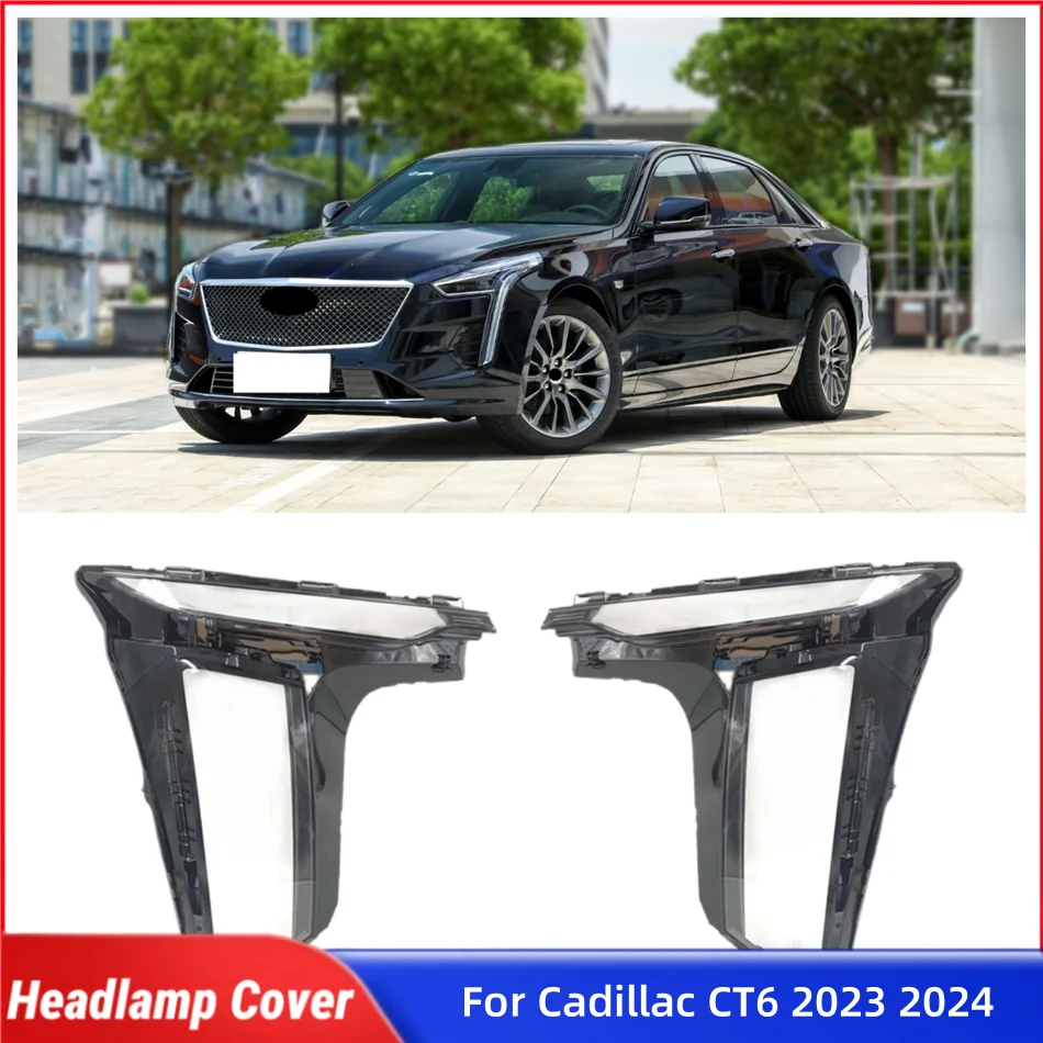 

For Cadillac CT6 2023 2024 Auto Accessory Front Lamp Glass Glass Cover Car Front Headlight Lens Cover Lights Shell