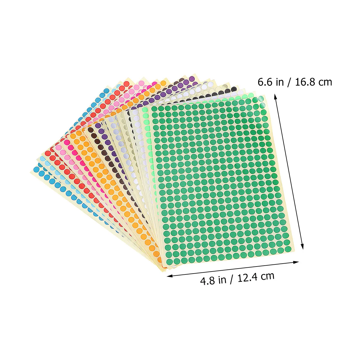 16Pcs Bright Color Circle Dot Labels Color-Coding Sticker Dots Mixed Colors Office School Classroom Document Labeling