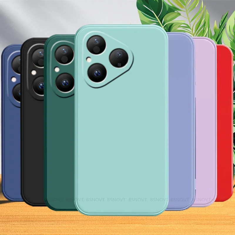 Para Huawei Pura 80 funda Huawei Pura 80 Capas a prueba de golpes parachoques de teléfono suave Original Fundas de silicona líquida Huawei Pura 80