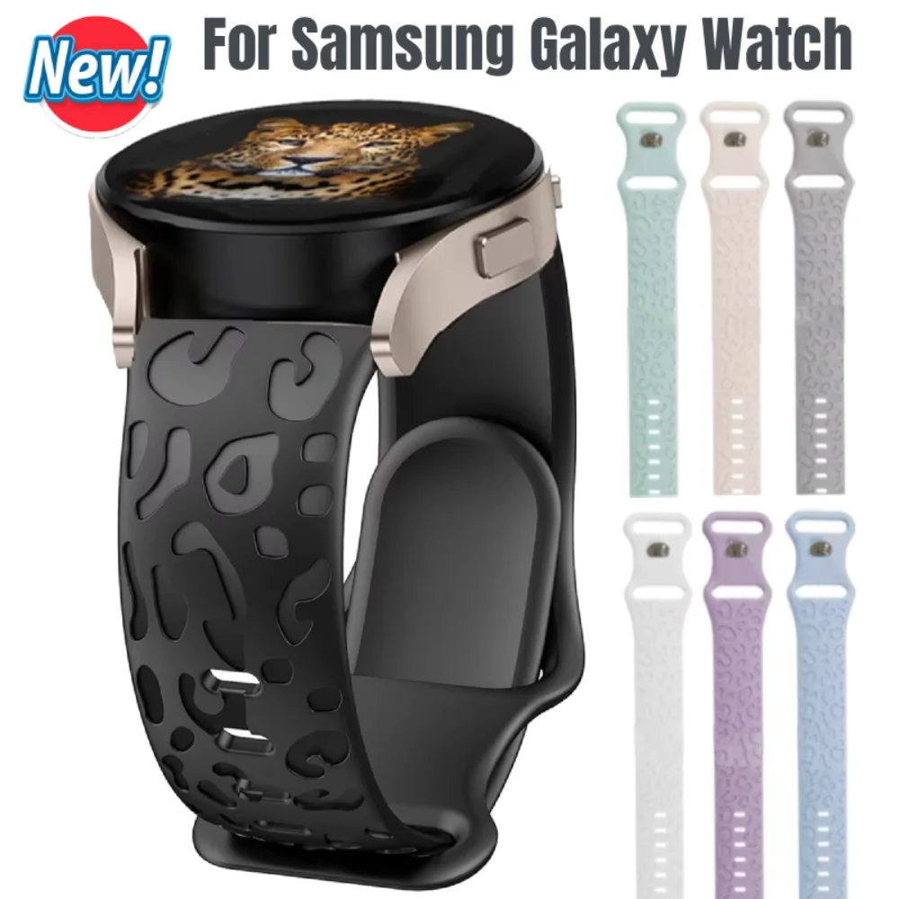 22mm Smart Watch Band For Samsung Galaxy Watch 3 45mm/Gear S3 Frontier Sport Leopard Silicone Bracelet Huawei GT 2/3/4/5/6 46mm