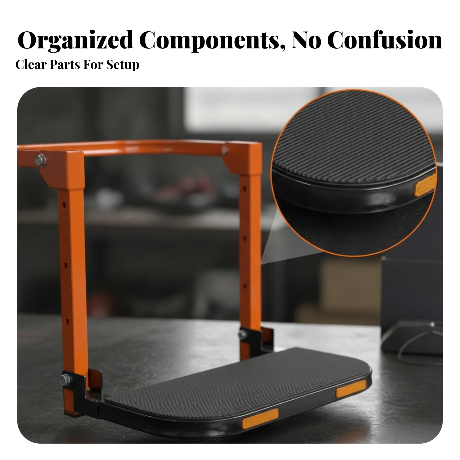 Hook-on Tire Step Foldable Vehicle Tire Step Powder-Coated Rounded Corners for off-Road, Outdoor