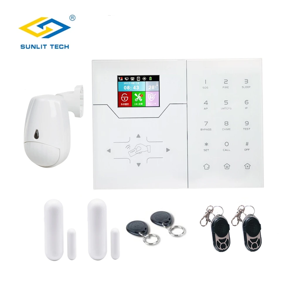 433MHz Wireless WIFI GSM Foucs Alarm System HA-VGW Support English or French Colorful Touch Screen DIY Accesories for Security