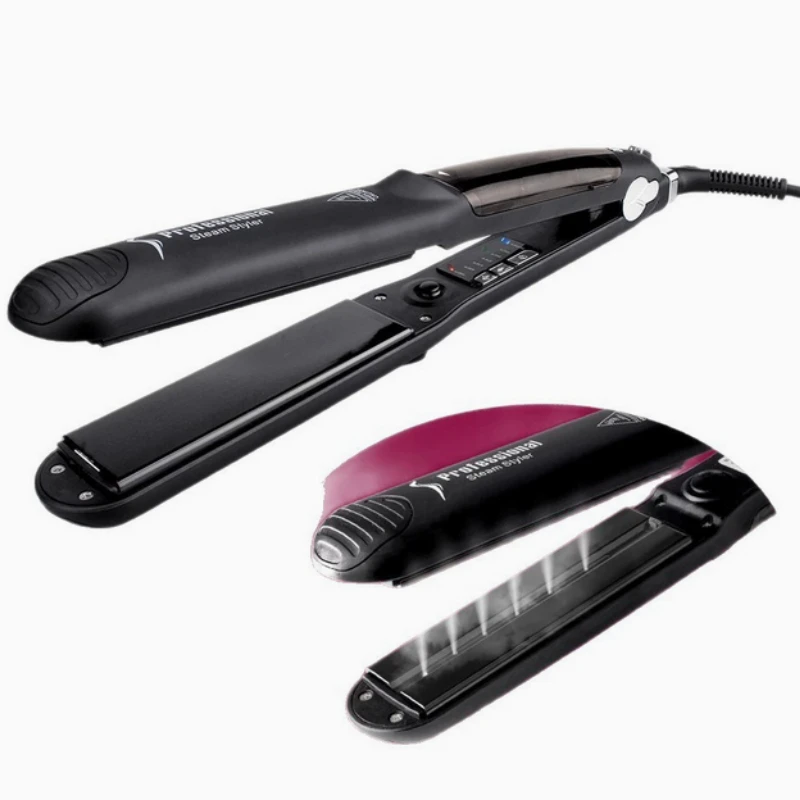 

Steam Hair Straightener Professional Ceramic Vapor Flat Iron 450℉ Fast Heat Argan Oil Treatment Hair Care Tools