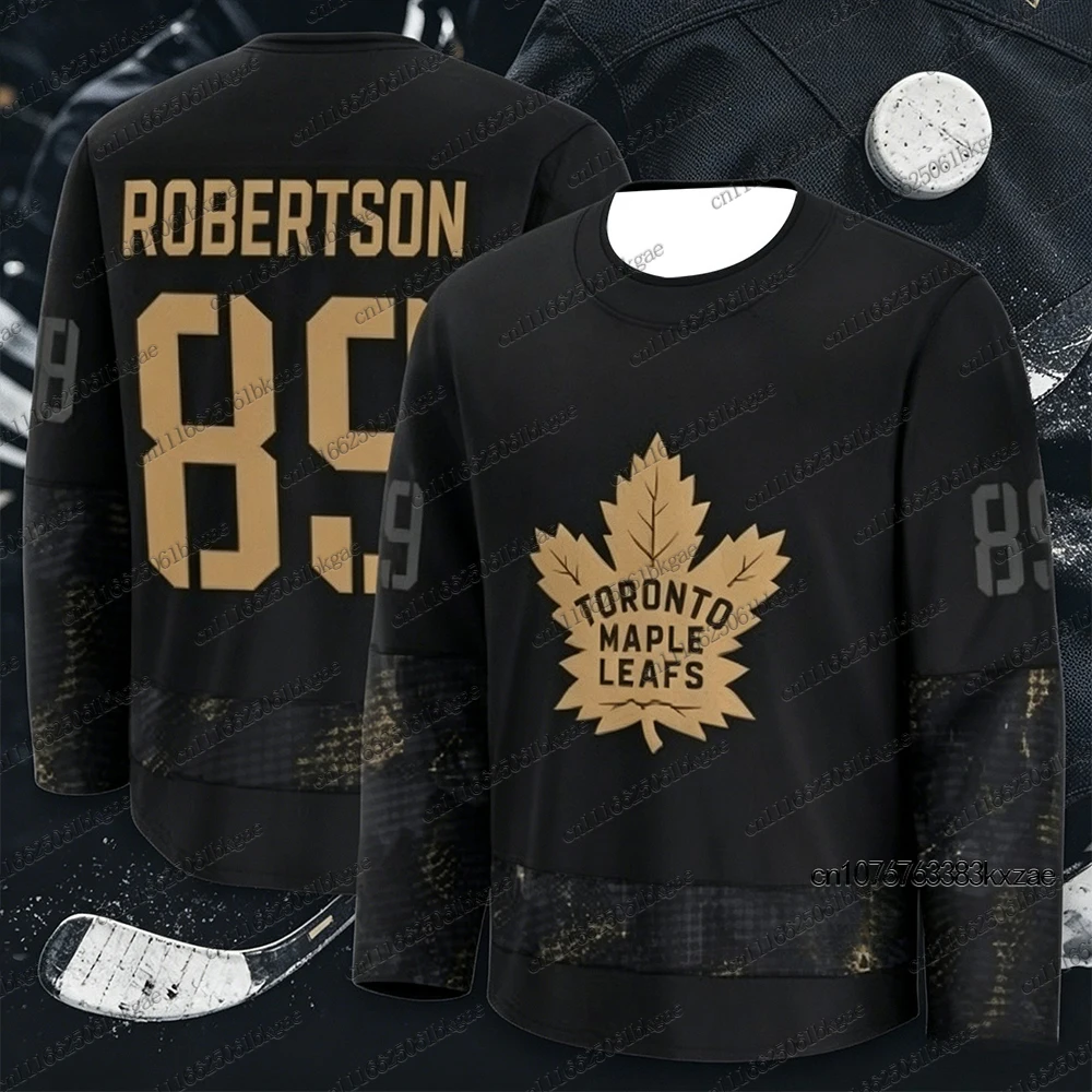 Autumn Winter New Ice Hockey Jerseys For Men Toronto Black Hockey Jerseys Casual Sports Long Sleeve T-shirts Women Man Jerseys