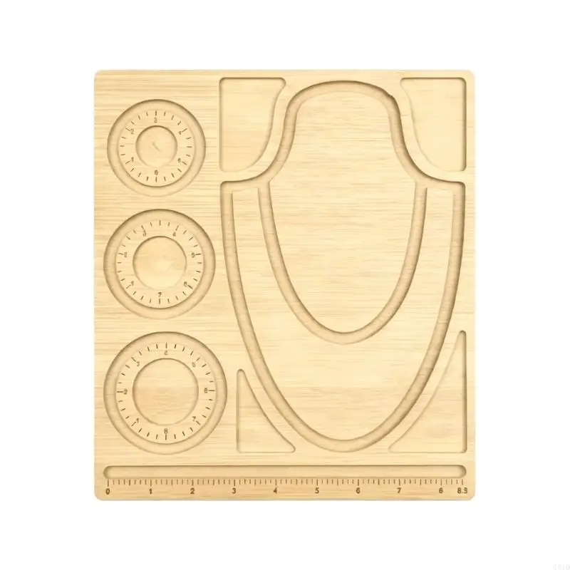 Jewelry Sorting Bead Board in Natural DIY Bracelet and Necklace Layout Tray for Beads and Jewelry Findings