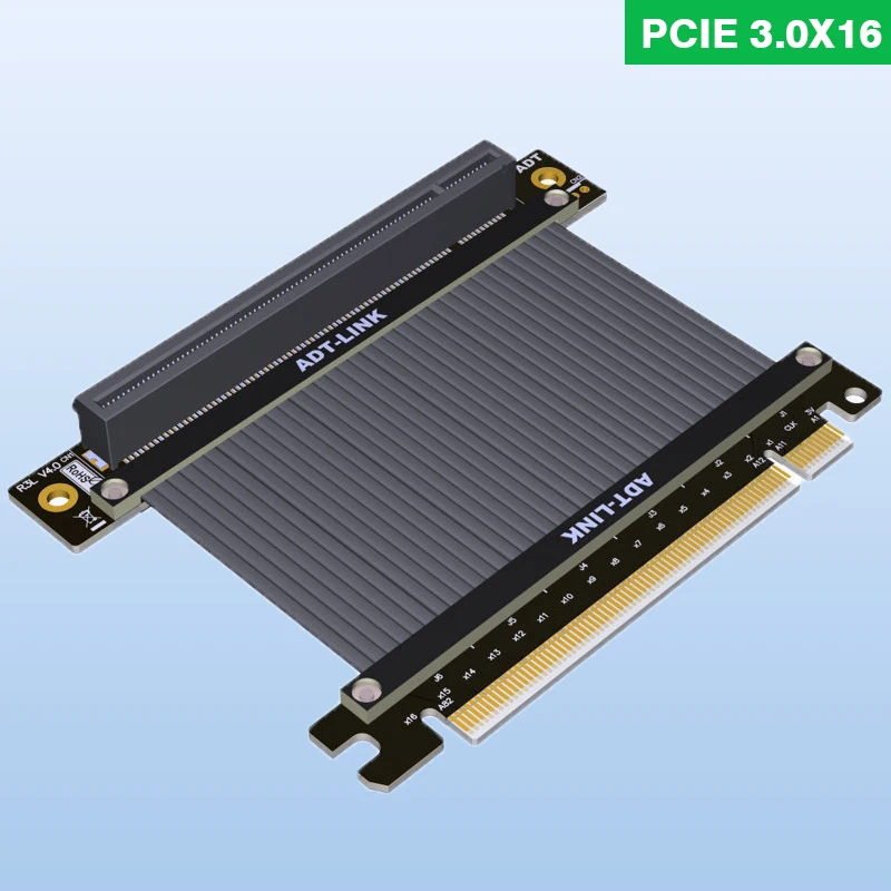 

Новинка PCIE 3,0 16x высокоскоростной гибкий удлинитель переходник Кабель-карта удлинитель адаптер 200 мм (черный угол 90 градусов)