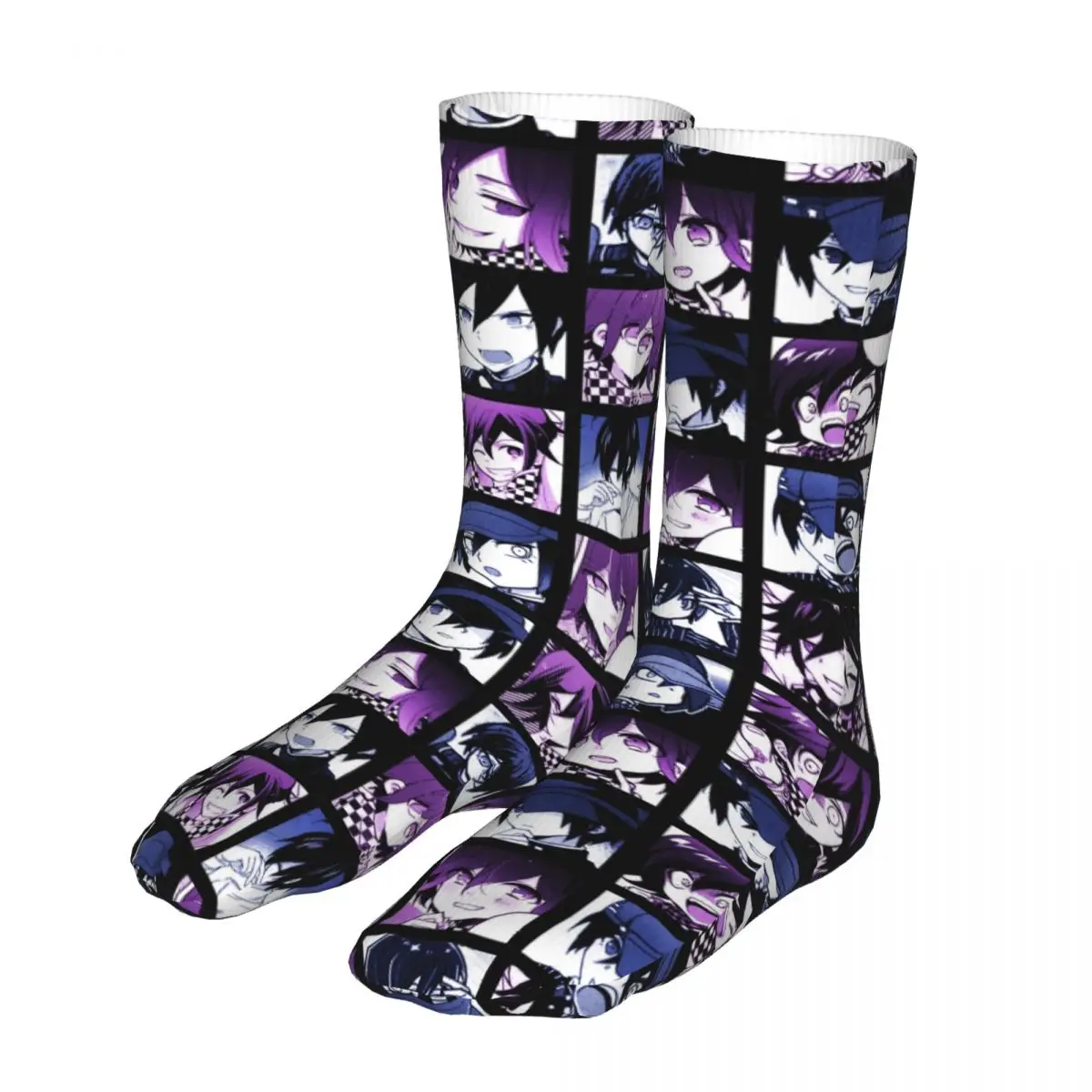 Fashion Socks Men\'s Women\'s Harajuku Shuichi Kokichi Manga Socks Danganronpa Anime Sport Socks Spring Summer Autumn Winter