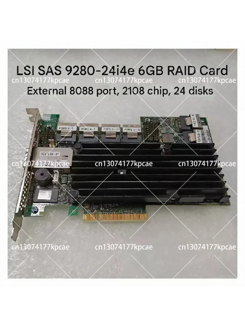 for 9280-24i4e 6gb array card, 2108 chip, 24-disk raid card, external 8088 interface