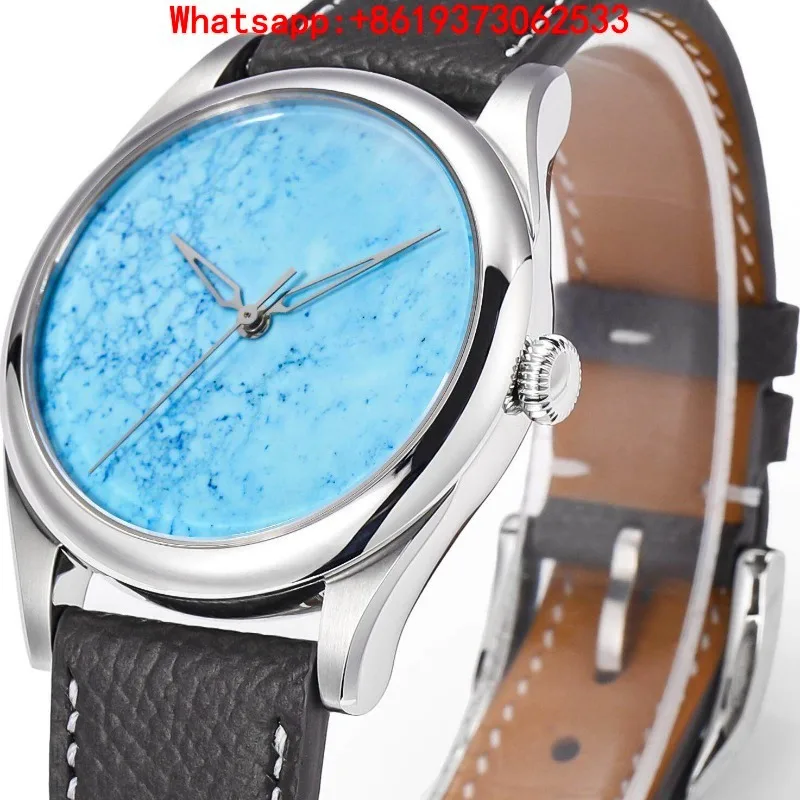 2026 Customized New Turquoise Disc Watch 38mm Luxury Men's Waterproof Automatic Mechanical Movement Watch