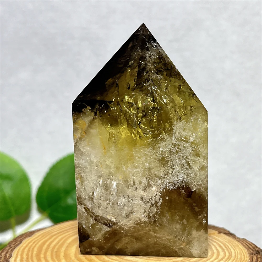 

Citrine Tower Point Rainbow Crystal Natural Stone Quartz Mineral Specimen Geode Polished Quartz Home Room Decoration Gift Energy