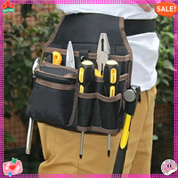 Hardware maintenance toolkit electrician waist bag, multifunctional waist-mounted electrician tool bag, repair tool storage bag