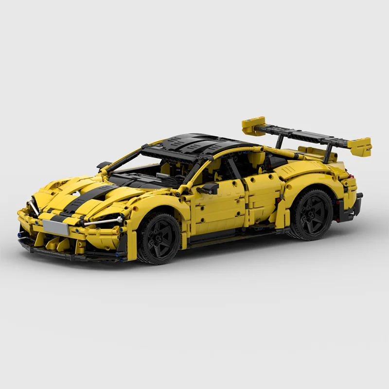 سرعة Hypercar نموذج MOC قوالب بناء SU7 الترا الطبقة العليا سيارة رياضية وحدات التكنولوجيا الهدايا عطلة تجميع ألعاب أطفال