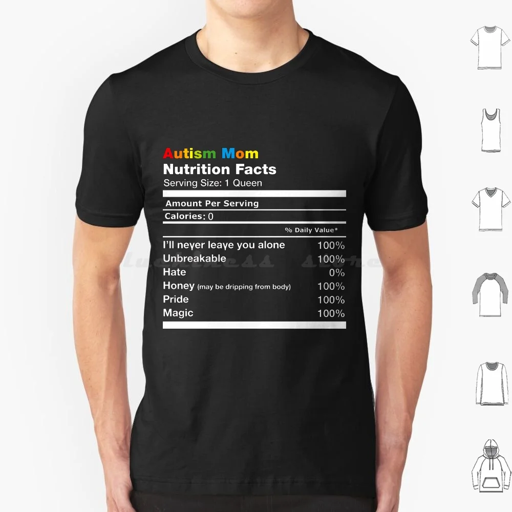 Autism Mom Nutrition Fact Women Autism Awareness Mom Gift T Shirt 6xl Cotton Cool Tee Autism Awareness Autism Teacher Autism