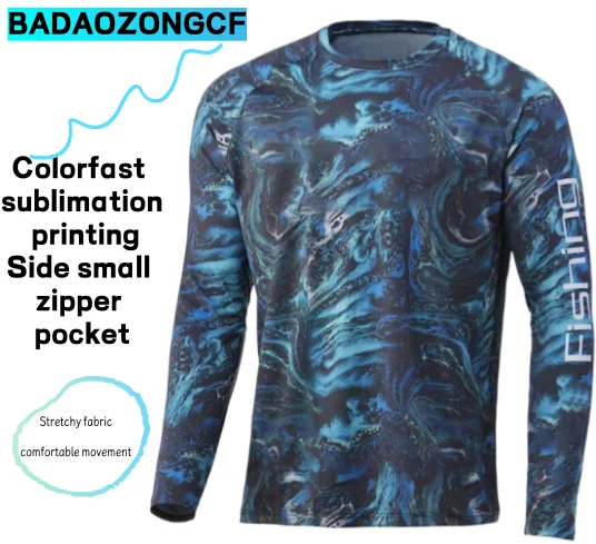 Huk Men's Quick-Dry Long Sleeve Graphic Fishing Shirt Performance Fishing Clothing Quick Dry Breathable Moisture Wicking Outdoor