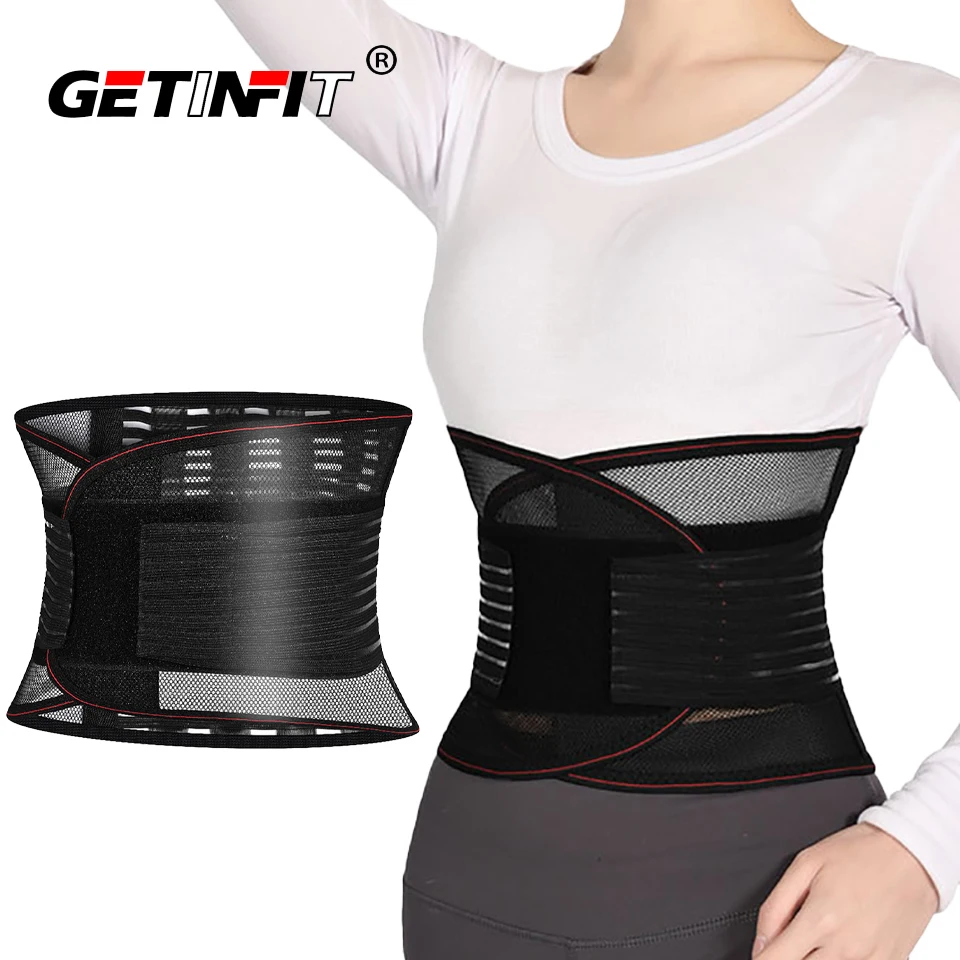 Waist Trainer Belt Waist Belt Adjustable Lower Back Steel Plate Brace Orthopedic Breathable Waistband Spine Support Men Women