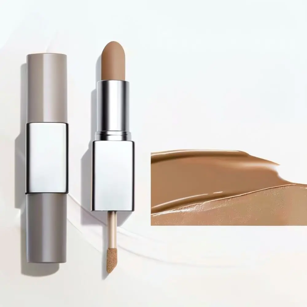 Face Contour Stick Highlight And Shadow Duo Cream Smooth Texture Long Wearing Makeup Tool For Perfect Shaping