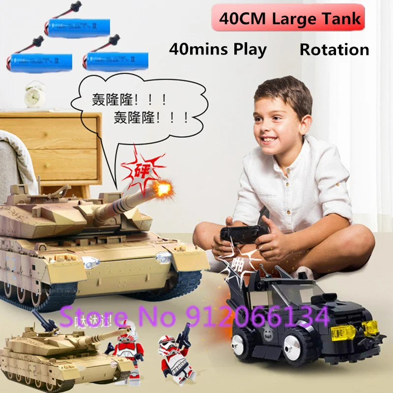 New Update 40CM Large Size Type 10 Main Battle 2.4G RC Tank 40Mins 330 Degree Turret Rotation Independent Suspension Shock Tank