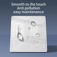 Ultra Thin Glass Wall Switch EU UK Standard 16a Socket Large Panel Wall Light Square Switch Socket 86mm Home Hotel Decoration 4