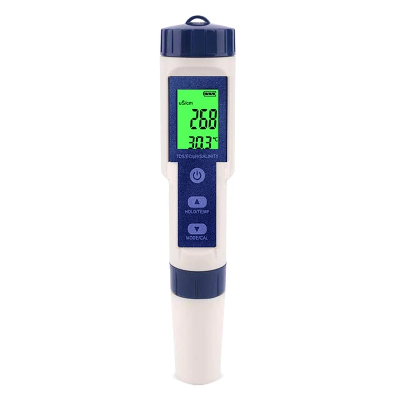 PH Meter Waterproof PH Meter PH Salinity Temperature Test Pen TDS With Backlight For Drinking Aquarium Hydroponics