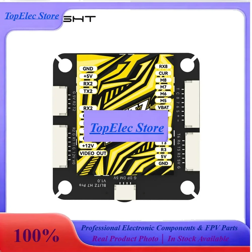 TOPesIFligh BLITZ H7 Pro Flight Controller 4-12S STM32H743 With OSD Baro Blackbox Supported IRC Tramp VTX For RC Drone