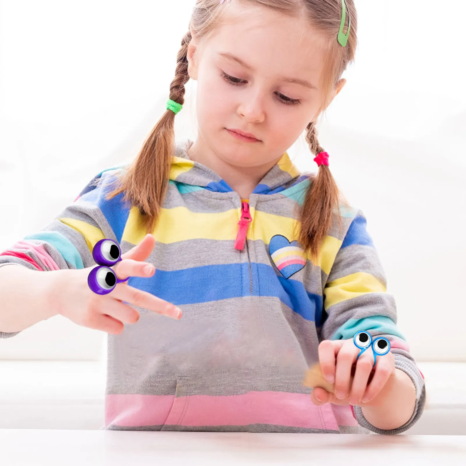 

10Pcs Creative Finger Puppets Interactive Eye Rings for Children Bpa-Free Material Fun Learning Tool Great for Parent-Child