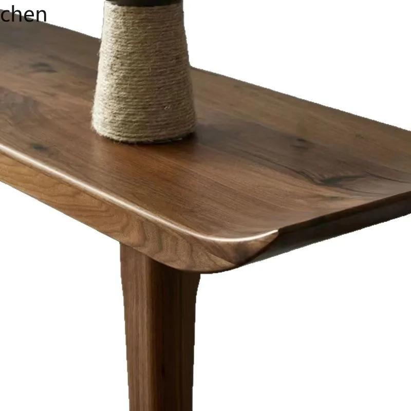 HT النمط الصيني مدخل زن عرض الجدول الحائط طاولة ضيقة مدخل خزانة جانبية مقلوب نهاية الجدول عرض موقف #4