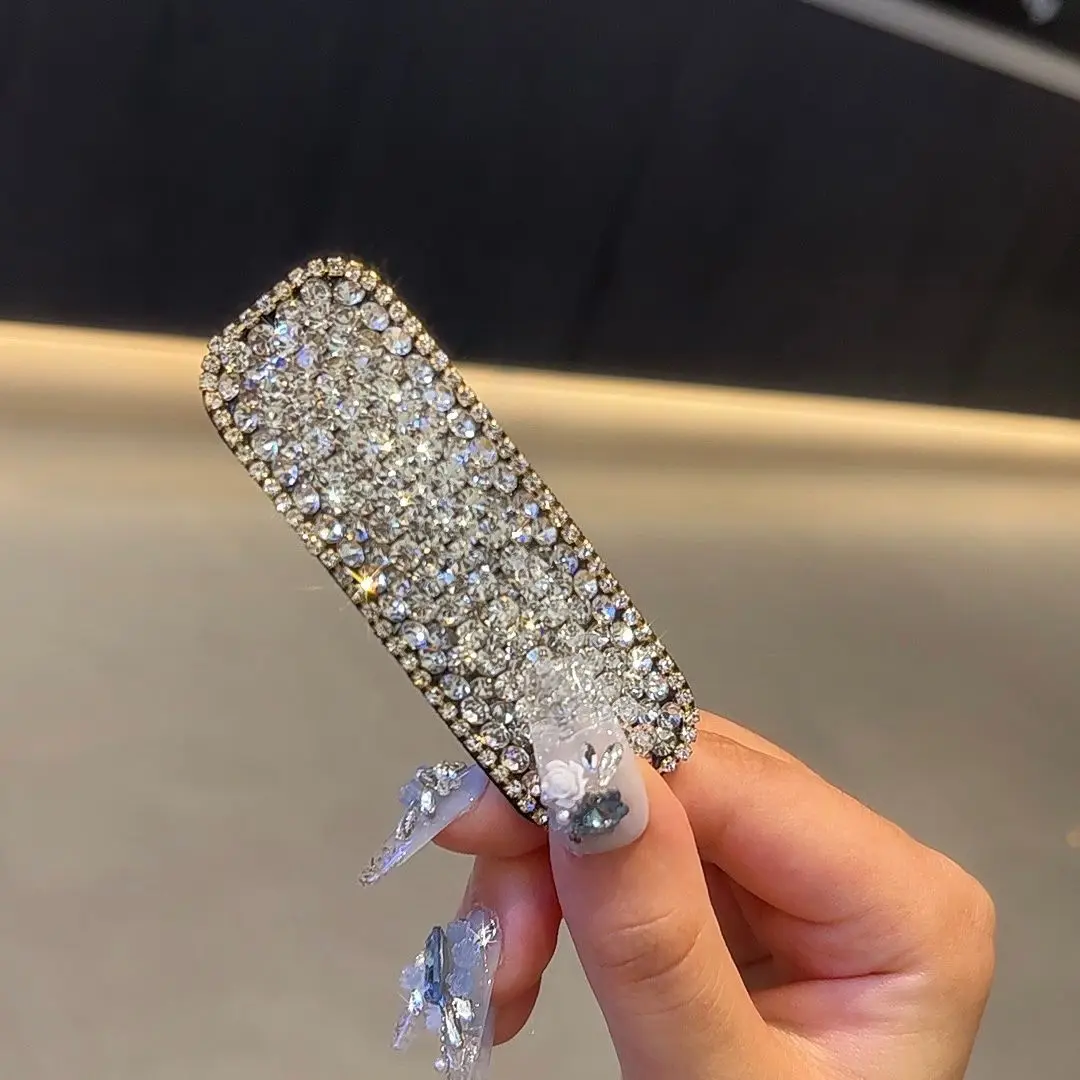 Koreanische Damen Voller Kristall Elegante Haarnadel Seite Haar Ornamente frauen Neue BB Clips Luxus Mode Haar Clips Zubehör – Detail 5