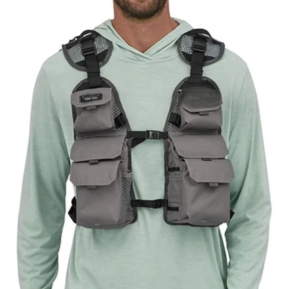 Breathable Professional Fly Fishing Vest, Multi Pocket Practical Outdoor Activity Fishing  Lightweight Outdoor Angling Waistcoat